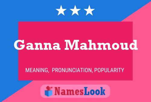 Ganna Mahmoud Name Poster