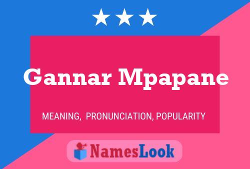 Gannar Mpapane Name Poster