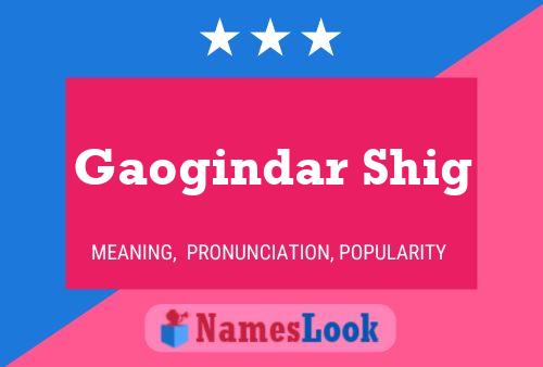 Gaogindar Shig Name Poster