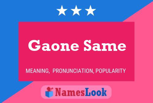 Gaone Same Name Poster