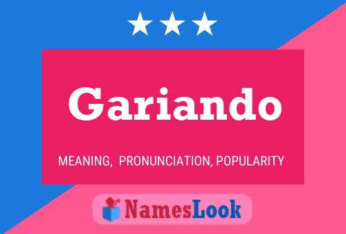 Gariando Name Poster