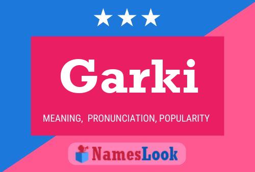 Garki Name Poster