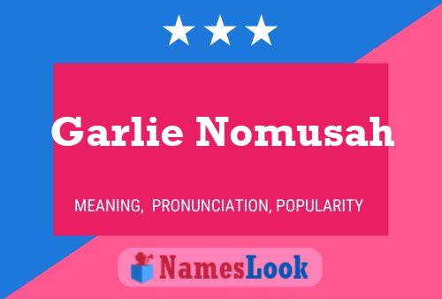 Garlie Nomusah Name Poster