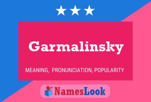 Garmalinsky Name Poster