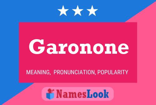 Garonone Name Poster