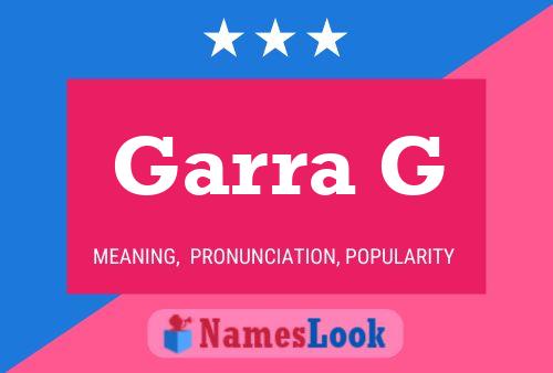 Garra G Name Poster