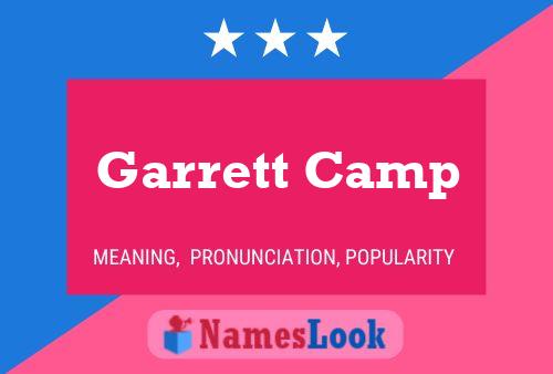 Garrett Camp Name Poster