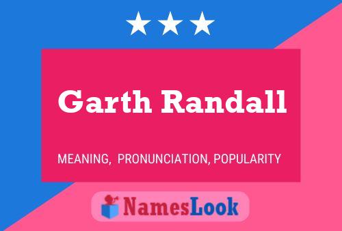 Garth Randall Name Poster