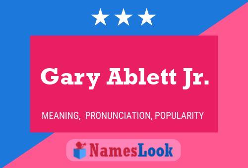 Gary Ablett Jr. Name Poster