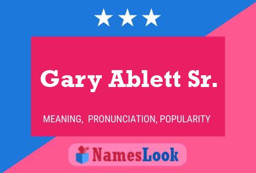 Gary Ablett Sr. Name Poster