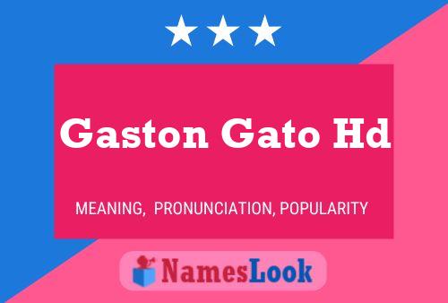 Gaston Gato Hd Name Poster