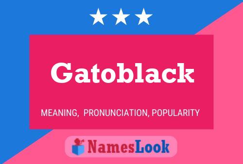 Gatoblack Name Poster