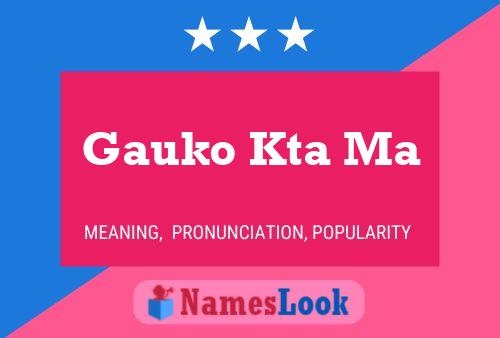 Gauko Kta Ma Name Poster