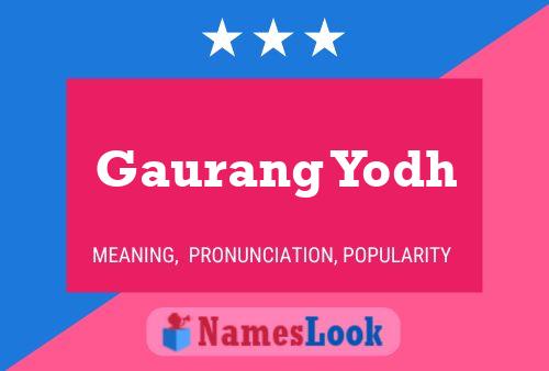 Gaurang Yodh Name Poster