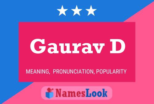 Gaurav D Name Poster