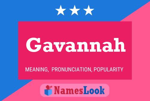 Gavannah Name Poster