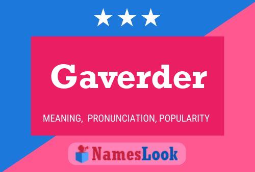 Gaverder Name Poster