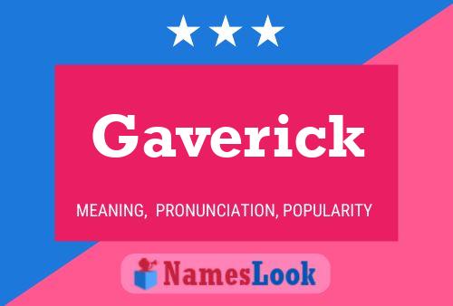 Gaverick Name Poster