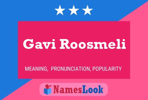 Gavi Roosmeli Name Poster