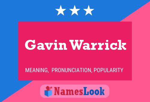 Gavin Warrick Name Poster