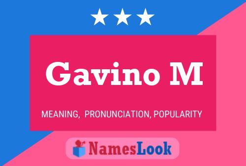 Gavino M Name Poster