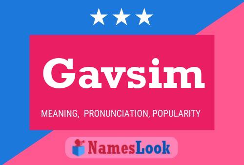 Gavsim Name Poster