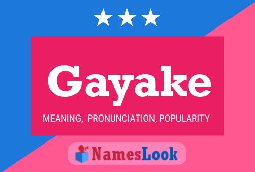 Gayake Name Poster