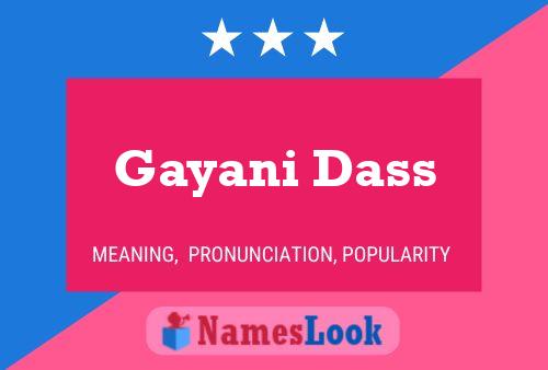 Gayani Dass Name Poster