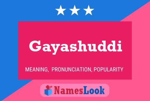 Gayashuddi Name Poster