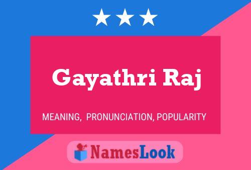 Gayathri Raj Name Poster