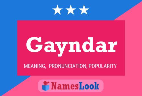 Gayndar Name Poster