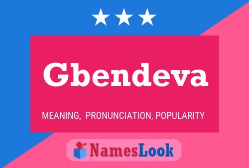 Gbendeva Name Poster