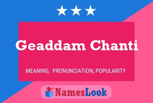 Geaddam Chanti Name Poster