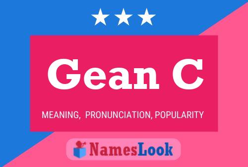 Gean C Name Poster