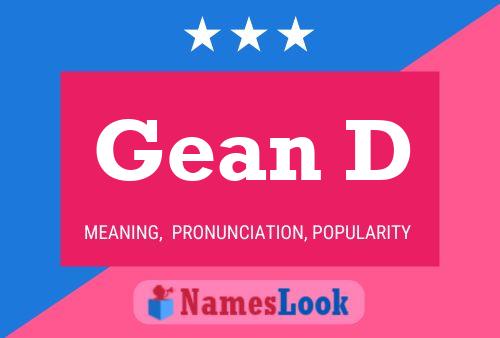 Gean D Name Poster