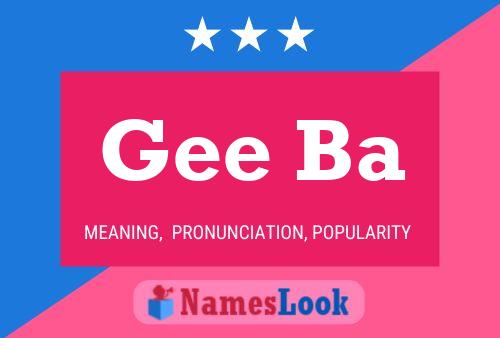 Gee Ba Name Poster