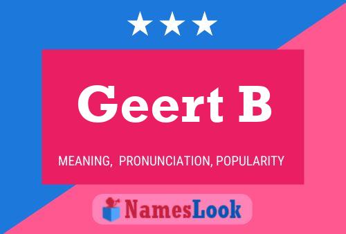 Geert B Name Poster