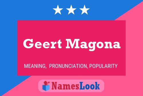 Geert Magona Name Poster