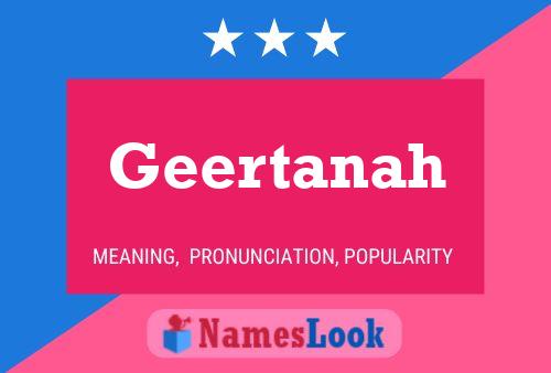 Geertanah Name Poster