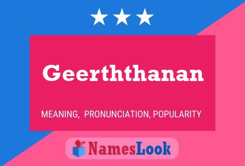 Geerththanan Name Poster