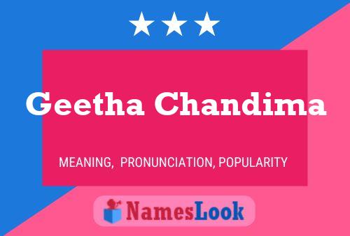 Geetha Chandima Name Poster