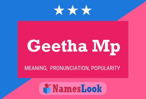 Geetha Mp Name Poster