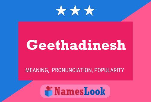 Geethadinesh Name Poster