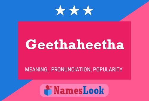 Geethaheetha Name Poster