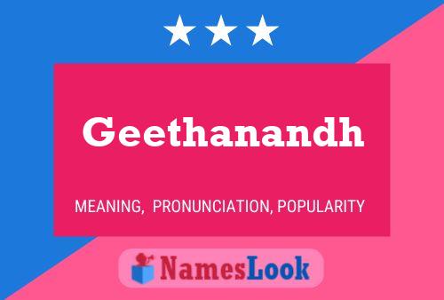 Geethanandh Name Poster