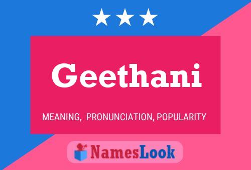 Geethani Name Poster