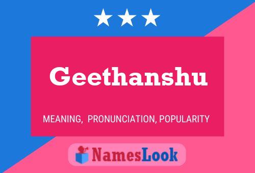 Geethanshu Name Poster