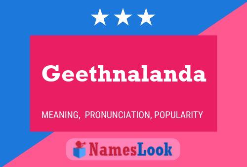 Geethnalanda Name Poster