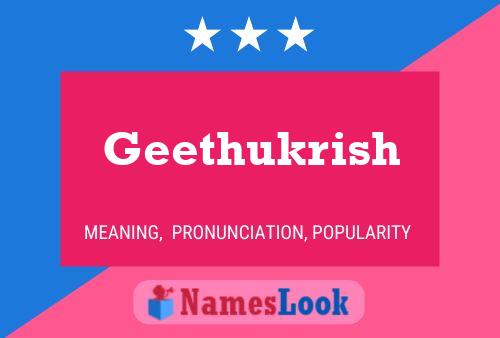 Geethukrish Name Poster