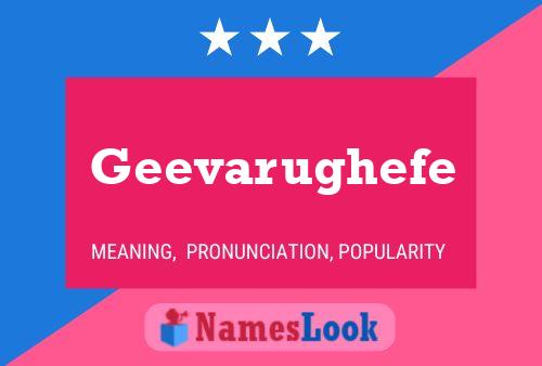 Geevarughefe Name Poster